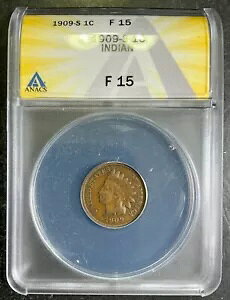 ANACS F15 1909-S �C���f�B�A�� �Z���g ���A �^�t �L�[ �T���t�����V�X�R ���t�F��R�C�� A0