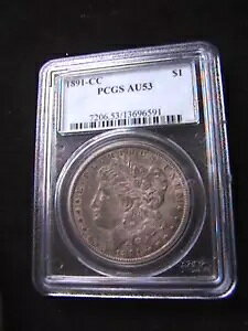 1891-CC $1 ���[�K�� �V���o�[ �_���[�APCGS AU53�A�J�[�\���V�e�B �����Ƃ����F�̃����X�^�[