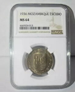1936 モザンビーク エスクード NGC MS64 MS 64 ポルトガル植民地認定グレード コイン