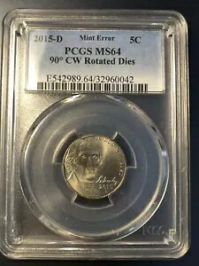 A _ G[ 2015-D WFt@[\ jbP 5c ]_C PCGS MS 64 *90°*