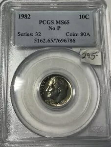 1982 �N P ���[�Y�x���g �_�C���Ȃ��A�X�g�����O �X�g���C�N�A�G���[ PCGS MS65