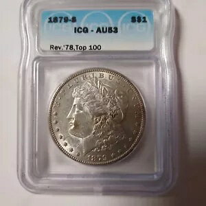 1879 S REV 78 USA ���[�K�� �V���o�[ $1 �h�� ICG REV�B '78�A�g�b�v100 AU53