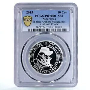�j�J���O�A 10 �R���h�o �����̃��[�c �A�[�`���[�Y �}�^�K���p�X PR70 PCGS Ag �R�C�� 2015
