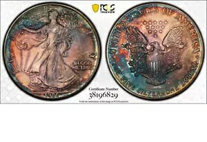 1986 $1 ASE PCGS MS 67 ���F�������g�D���[�r���[ �S�[���h �V�[���h