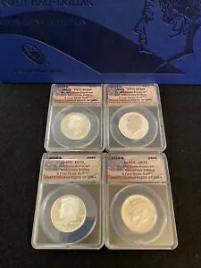 2014 KENNEDY 50TH ANNIVERSARY �V���o�[ 4 �R�C���Z�b�g ANACS �t�@�[�X�g�X�g���C�N 70 w �P�[�X