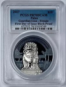 2017 �p���I �`���C�j�[�Y �K�[�f�B�A�� ���C�I���Y 2 �I���X �R�C�� 2 �� �j�� ���� PCGS PR70DAM FDOI