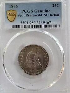 *1876 Vo[ V[ebh oeB 25C PCGS X|bgς UNC fBe[ #R846