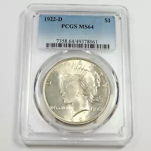 1922 D PCGS MS64 - ah - 1 hd #49575A
