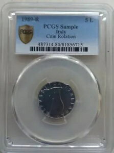 ���A PCGS �T���v�� �R�C�� ���[�e�[�V���� ?? ITALY ITALIA 5 Liretta ??5 L 1989 R
