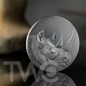 Black Rhino Expressions of Wildlife 2�I���X �A���e�B�[�N�d�グ �V���o�[ �R�C�� �J�����[�� 2023