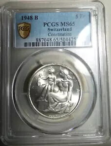 :1948-B 5 �t�����N�X �X�C�X���@ ��������Ƒ��q PCGS MS65 ���A R5