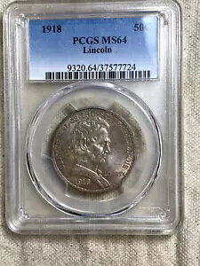 1918 �����J�[�� �C���m�C�L�O�V���o�[ �n�[�t�_���[ PCGS MS64 �I���W�i�� �X�L��