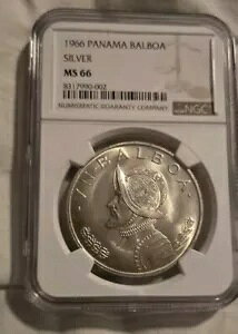 1966 NGC MS66 �p�i�} �V���o�[ �A�� �o���{�A �o�X�R �k�j�F�X MS-66
