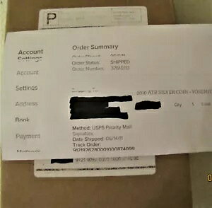 2010 ヨセミテ ATB 5 オンス .999 シルバー未流通コイン、未開封ミントボックス & COA