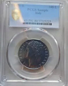 ���A PCGS �T���v�� �R�C�� ?? ITALY ITALIA 100 Liretta ?? 100 L 1976 R