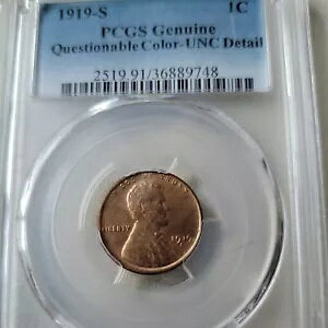 1919-S 1Zg PCGS {̋^킵F-UNC fBe[ čRC