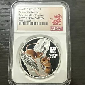 2020 I[XgA v[t J[ Vo[ Lunar Year of the MOUSE NGC PF70 1 IX RC