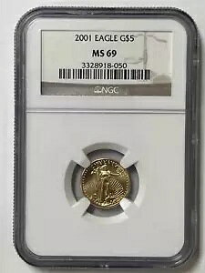 2001 P $5 AJ C[O 1/10 IX  NGC MS-69