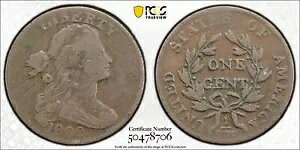 1802P ���[�W�Z���g �h���[�v�o�X�g PCGS VG-10 BN 1/000