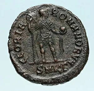 ARCADIUS w Globe �� Christian Chi-Rho Labarum 392AD �Ñネ�[�}�̃R�C�� i83426