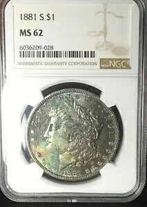 ���W���[ �g�[�� NGC MS62 1881-S ���[�K�� �V���o�[ �_���[ �R�C�� DRAMITIC ���ʃg�[�j���O