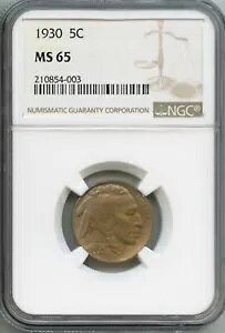NGC - �o�b�t�@���[ �j�b�P�� - 5c - 1930 - MS -65