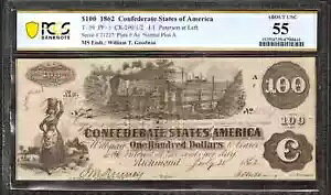 1862N $100 EBAEObhEB TC T-39 R PF-5 PCGS B AU 55