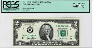 2003 $2 AMx *STAR*note-fr.1937-H*-- PCGS 64 PPQ--_[ VAԍ
