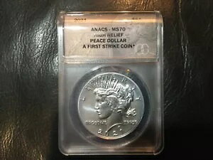 2021 ANACS MS70 �n�C�����[�t �s�[�X �V���o�[ �h�� A �t�@�[�X�g �X�g���C�N �R�C�� Auth.3*12*24