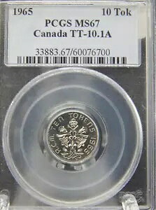 1965 PCGS MS67 �J�i�_ �e�X�g �g�[�N�� TT 10.1 A #BT-113