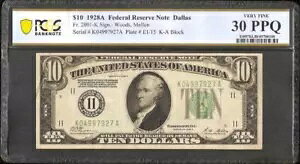 1928 A $10 �_���X 11 �A�M�������ڍs��` F 2001-K PCGS 30 PPQ