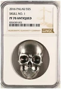 NGC PF70 �p���I 1 �I���X 3D �X�J�� �i���o�[ 1 �V���o�[ �R�C�� $5 �A���e�B�[�N 2016 �X�J�� No 1