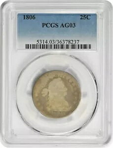 1806 �o�X�g �V���o�[ �N�H�[�^�[ AG03 PCGS