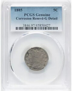 1885 リバティ V ニッケル キー デイト PCGS 良い詳細