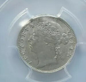 STRAITS SETTLEMENTS }[VA 10 Zg 1899 PCGS AU 55 p UNC A & L[