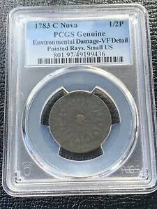 1783 Constellatio Nova 1/2P A US PCGS VF ڍ׃_[W