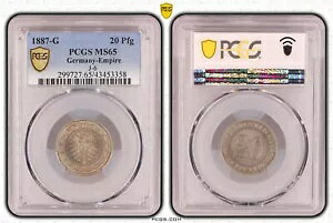 GpCA 20 tFjq J.6 1887 G uAg  PCGS MS65 72358