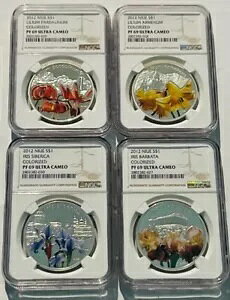 �j�E�G $1 �}�W�J�� �t�����[ �V���[�Y �J���[�� 1 �I���X �v���[�t �R�C�� NGC PF 69 4 ���Z�b�g