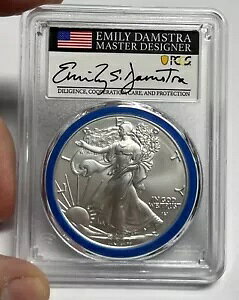 2024-W �_���X�g�� PCGS SP70 �A�����J�� �V���o�[ �C�[�O�� �h���u�u���[�v��s�����[�X $1
