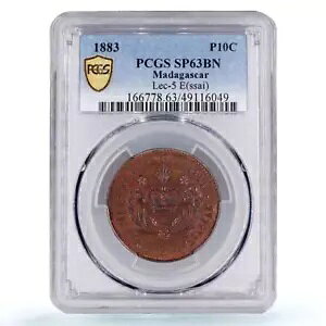 }_KXJ 10 T`[ i@i III ESSAI TRIAL SP63 PCGS  1883