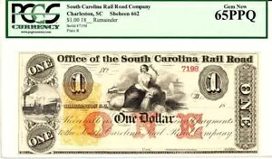 �T�E�X�J�����C�i �`���[���X�g���S�� $1 18XX PCGS 65 PPQ - ��΂̂悤�ȐV�i - �f���炵��!!!