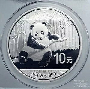 2014 CHINA PANDA Bamboo TEMPLE of HEAVEN �V���o�[ 10 �������R�C�� PCGS i89075