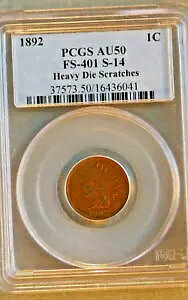 1892 �C���f�B�A�� �Z���g �X�m�[-14 PCGS AU50�A�G�u���}�� �Z�b�g
