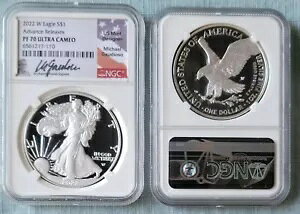 2022 W SILVER EAGLE NGC PR70 ULTCAM Advance �����[�X GAUDIOSO �T�C������