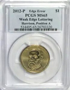 2012-P Harrison �ア�G�b�W ���^�����O �G���[ PCGS MS65 POS A