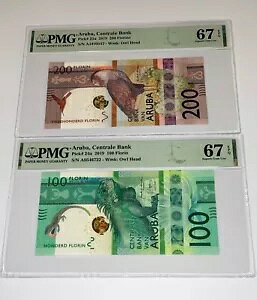 ARUBA 2019 P-24 100 �t������ �C�O�A�i P-25 200 �t������ �o�[�h�A�f���炵����� *UNC* 67 EPQ