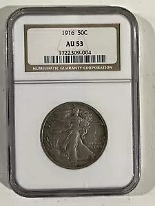 1916 �E�H�[�L���O ���o�e�B ���s���N�x NGC AU 53 US 50C ���
