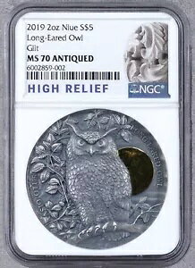 NGC MS70 �j�E�G 2019 ��������̖쐶���� �N�}�~�~�Y�N �V���o�[ �R�C�� 2�I���X