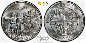 1974 ACXh 1000KR PCGS MS67 ~ 킸 70000  & PtXeB Vo[