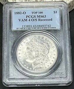 1882 O K h gbv 100 VAM 4 O/S ^ PCGS MS63